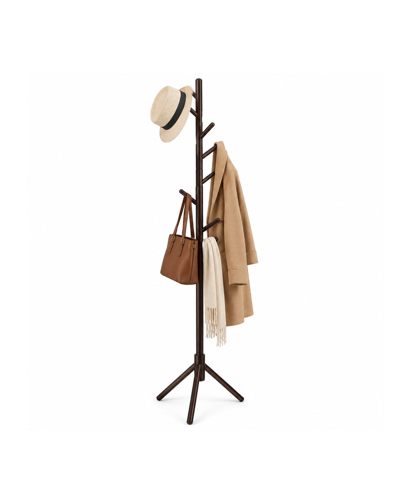 FREESTANDING TREE COAT & HAT RACK WITH 8 HOOKS 175 CM