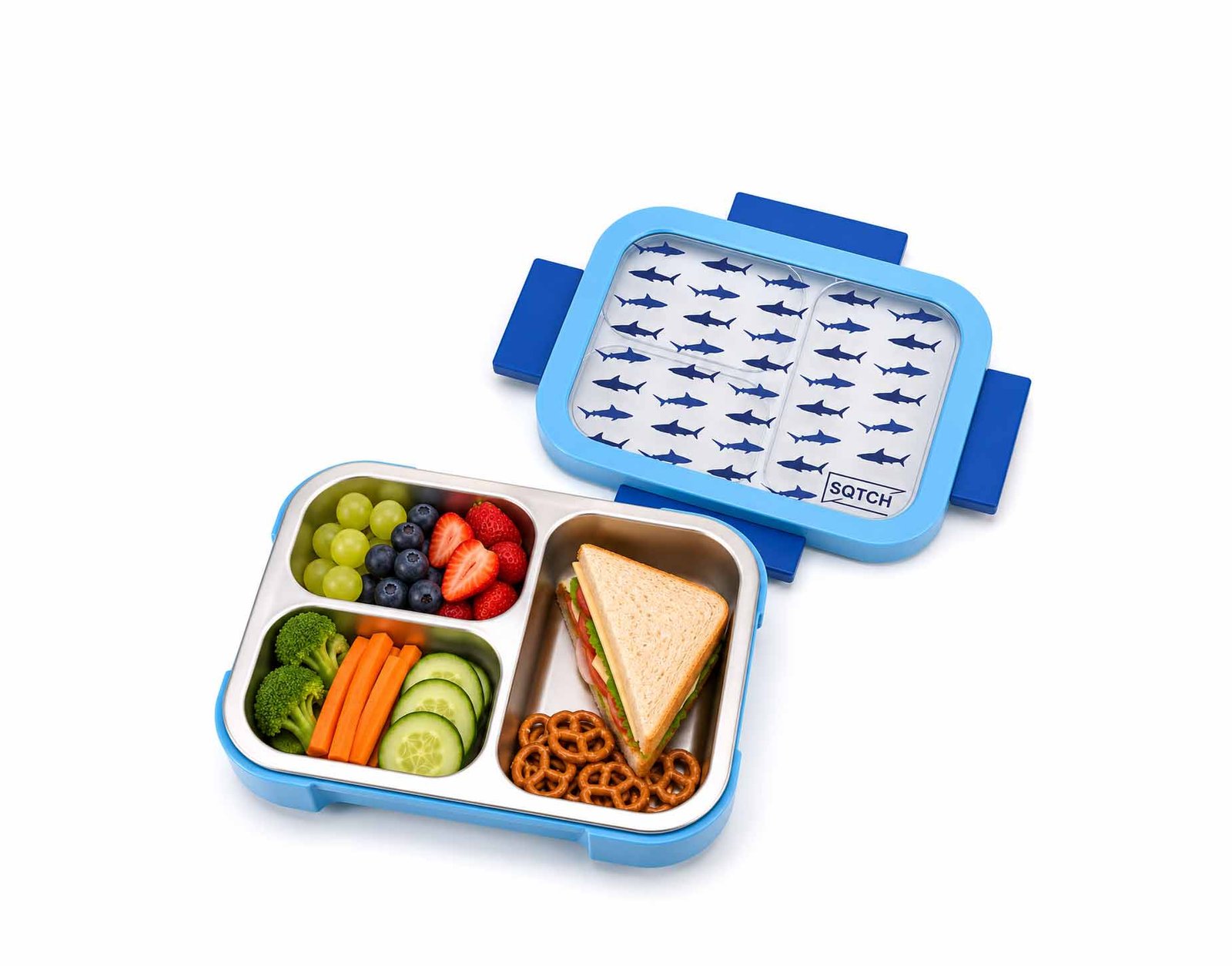 STAINLESS STEEL SHARKS LUNCH BOX 970ML