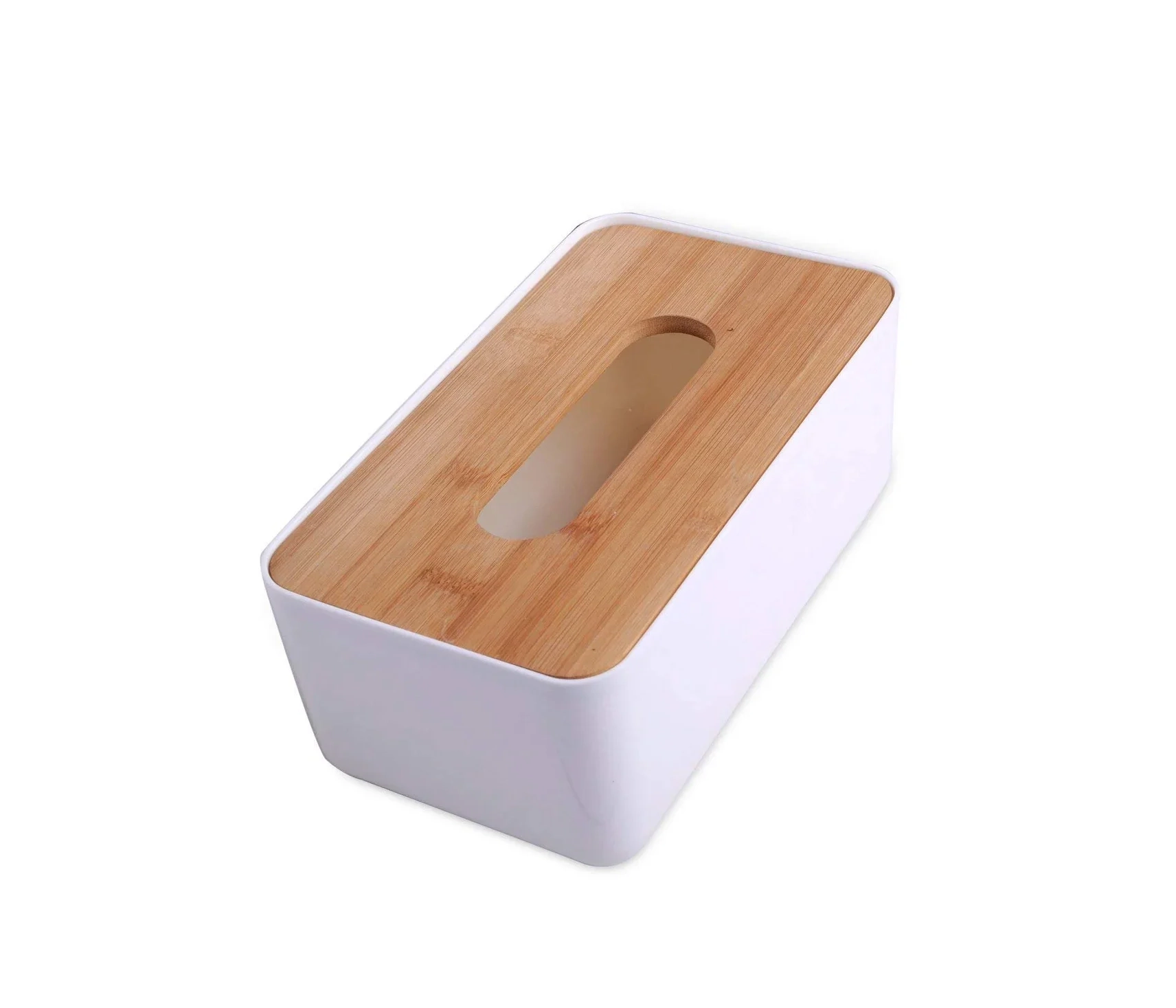 TISSUE BOX BROWN AND WHITE