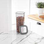 plastic food storage container wit 1.75 liter transparent airtight lid for fresh food storage and kitchen organization