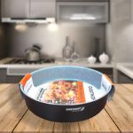 Dosthoff Round Oven Tray 28 cm Marble Ceramic Baking Pan