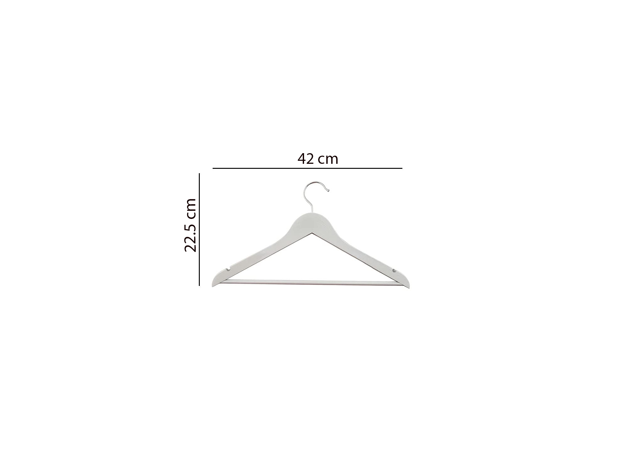 lastic hanger set with rotating chrome hook holding clothes inside closet wardrobe organizer