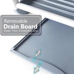 Aluminium 3-Tier Dish Drying Rack with Cutlery and Cup Holders on Kitchen Counter