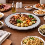 Melamine large dinner serving plate 27.5 cm round platter food safe lightweight unbreakable for home and outdoor dining from Homedash Lebanon