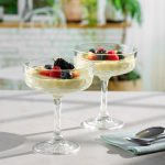 Estrella Glass Ice Cream Cups Set of 4 Transparent Dessert Cups