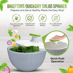 salad spinner vegetable washer dryer with bowl and colander, one hand pump system and non slip base by Homedash Lebanon