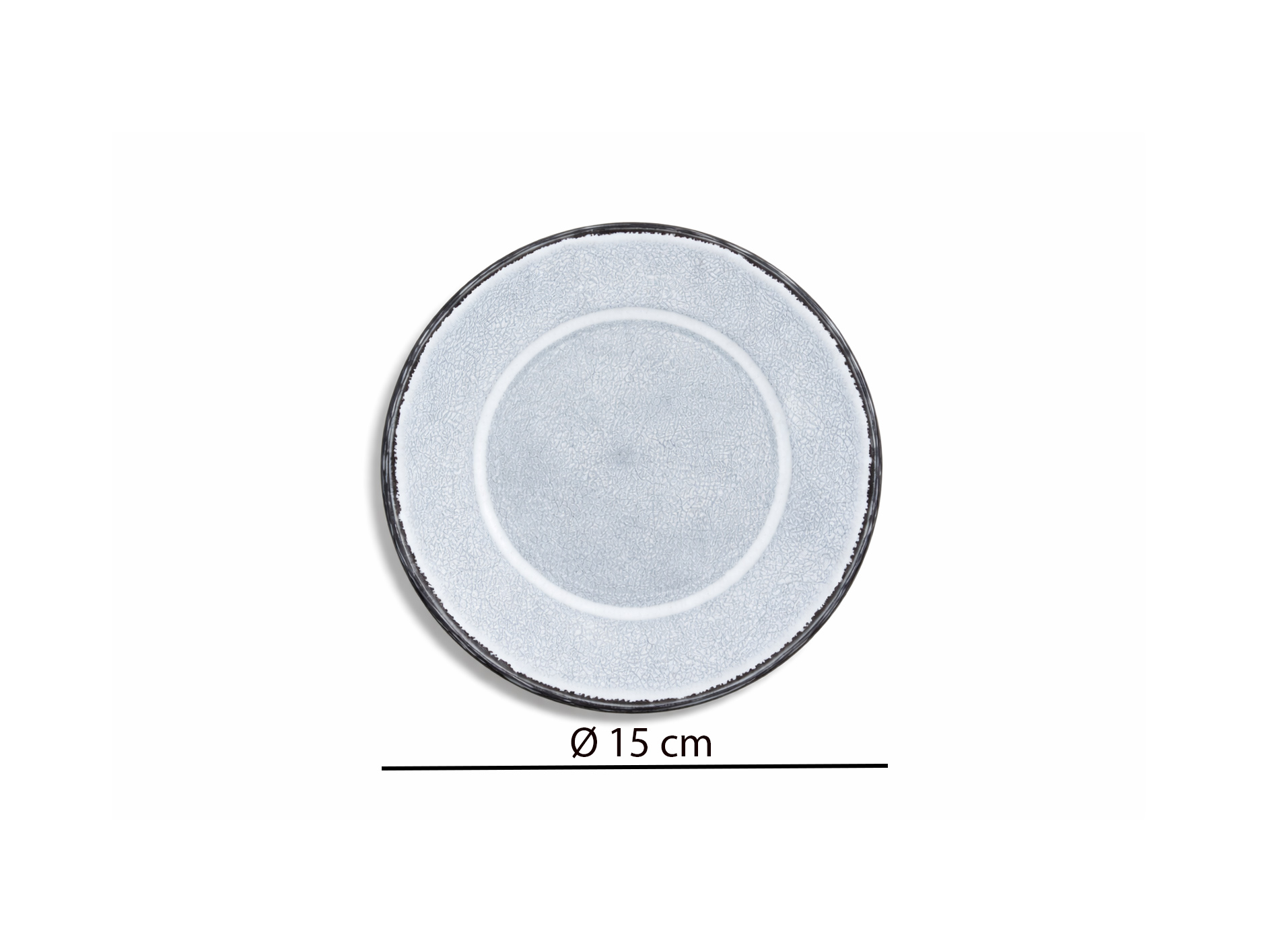Grey melamine dessert plate 15 cm round small appetizer plate for kitchen serving and salads