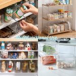 Clear Pantry Storage Organizer Bin with Handle BPA Free Plastic Container