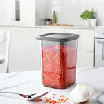 plastic food storage container wit 1.2 liter transparent airtight lid for fresh food storage