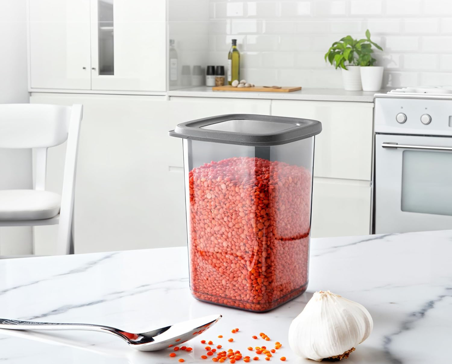 plastic food storage container wit 1.2 liter transparent airtight lid for fresh food storage