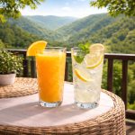 Estrella long drink glass tumbler set of 4 with diamond cut texture, clear 360ml drinking glasses for water and juice by Homedash Lebanon