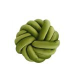 ROUND KNOT PILLOW PLUSH VELVET BALL CUSHION –  SOFT DECORATIVE THROW PILLOW FOR BED SOFA & LIVING ROOM - Green
