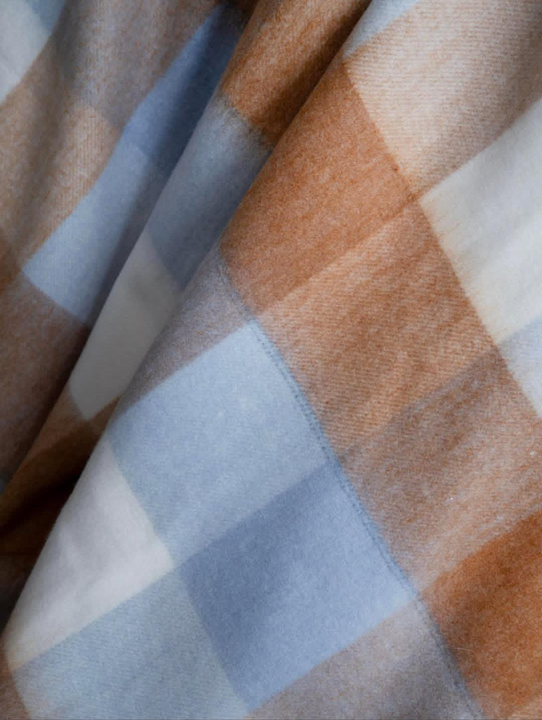 Double Porto Indigo flannel blanket duvet cover set with cotton sheets and pillowcases for double bed from Homedash Lebanon