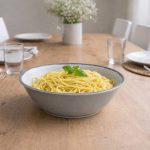 Large 28cm melamine serving bowl for salad, pasta and mixing on dining table