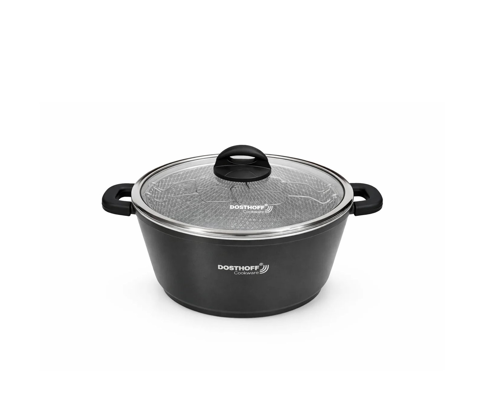 DEEP FRYER 28CM POT DOSTHOFF CERAMIC COATING  WITH GLASS LID & FRYING BASKET 6.4L