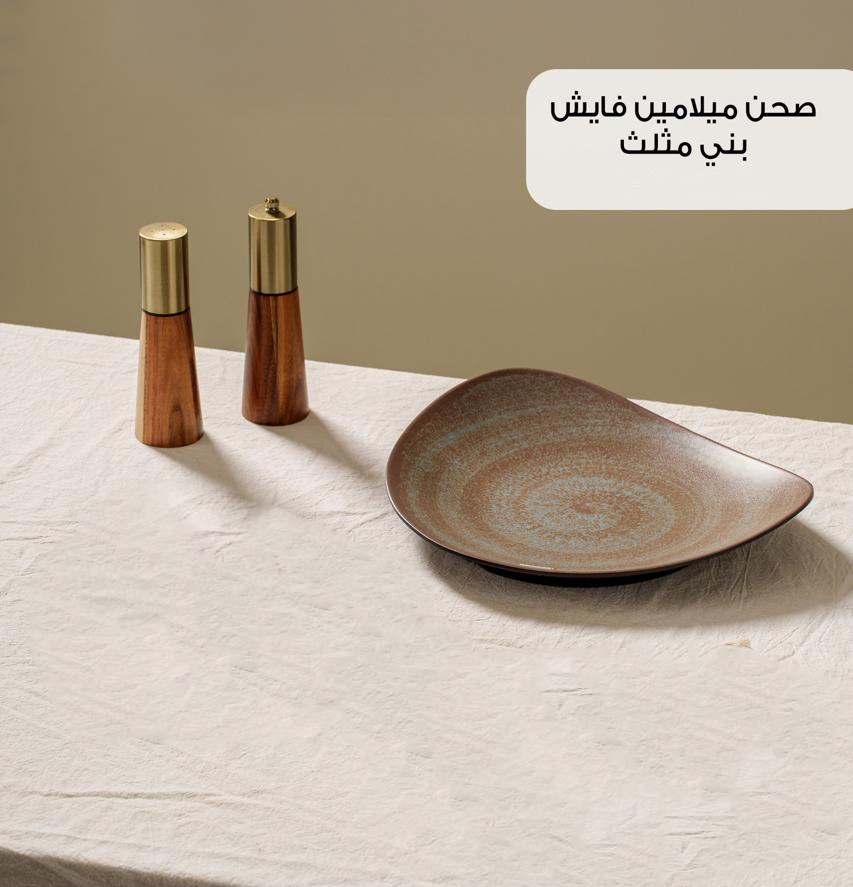 Flat triangle melamine plate 33.5 cm lightweight unbreakable dinner and salad serving plate from Homedash Lebanon