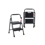 Heavy Duty Foldable Step Stool Steel Frame Anti Slip Feet