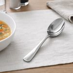 Dinner Spoons Set of 6 made from premium 18/10 stainless steel with polished mirror finish – available at Homedash Lebanon.