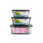 Glass Small Rectangular Bowl Borosilicate Food Storage Airtight Lid – Homedash