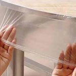 round elastic edged plastic tablecloth protector 1.4 meter heavy duty vinyl waterproof oilproof stain resistant table cover set from Homedash Lebanon