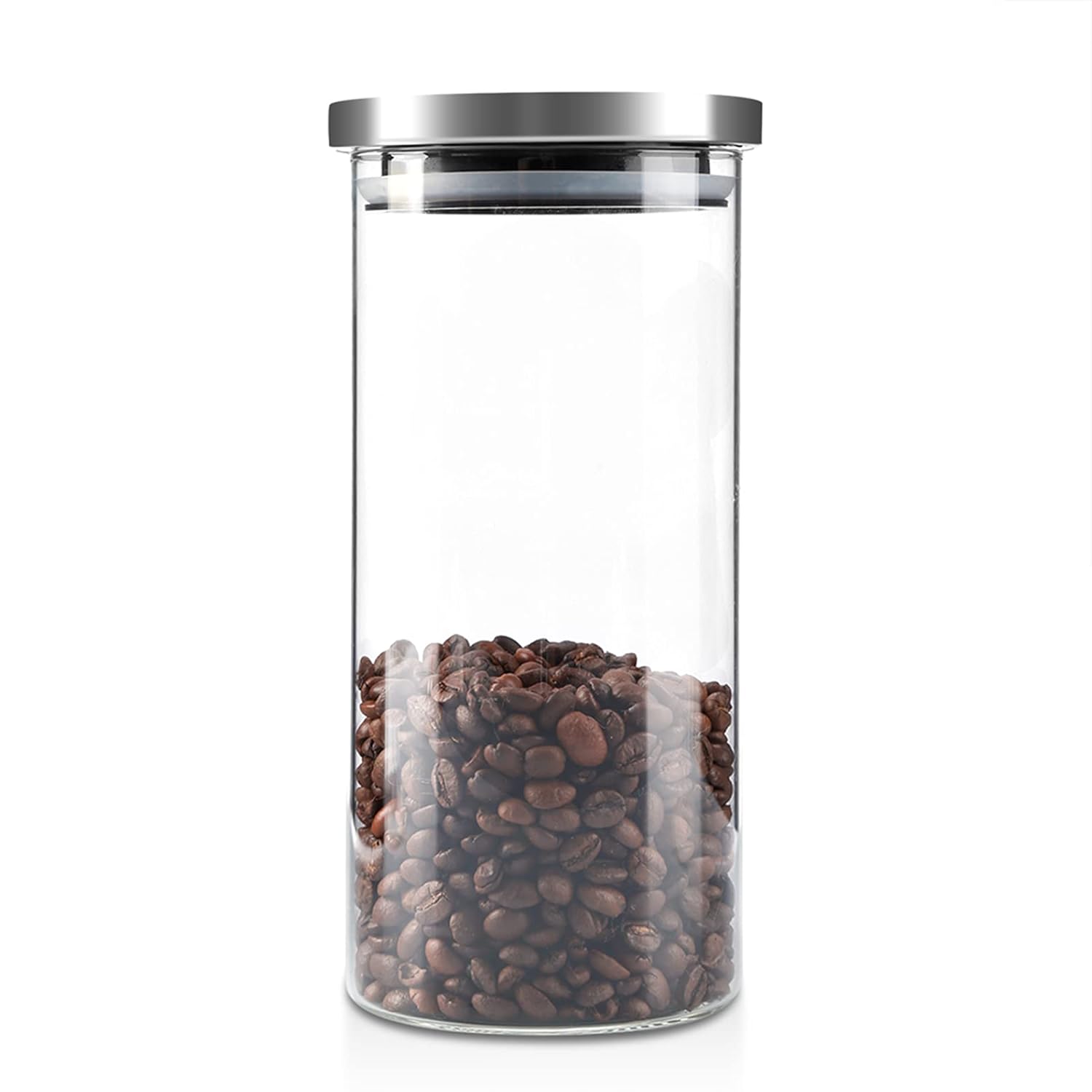 Glass Sealed Canister with Stainless Steel Lid – Glass Sealed Airtight Storage Jar