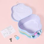 piggy bank for kids with lock and keys metal money saving box with handle on white background from Homedash Lebanon