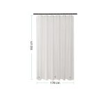 Heavy weight PEVA shower curtain liner 178 x 183 cm with 3 bottom magnets, waterproof, mildew resistant, metal grommets – shop now from Homedash in Lebanon.