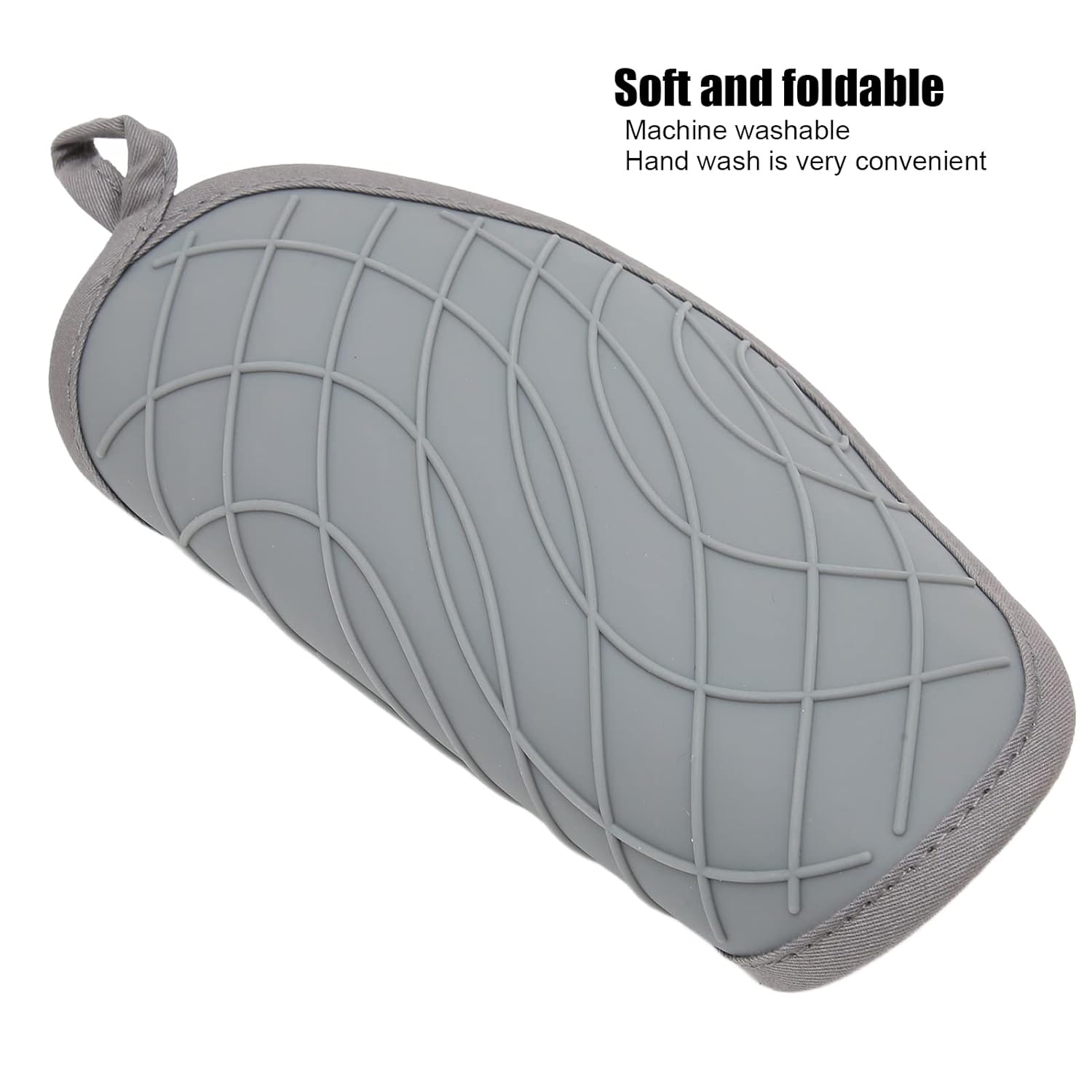 Square 20x20cm silicone oven mit with anti-slip surface and hanging rope, heat-resistant kitchen pot holder from Homedash Lebanon