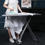 Foldable Adjustable Ironing Board Steel Frame with Safety Iron Rest