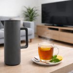 1 liter modern insulated thermal carafe with easy press button and glass liner for hot coffee and tea – Homedash Lebanon