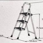 Foldable heavy-duty 3 step stool with steel frame and anti-slip feet for home use from Homedash Lebanon