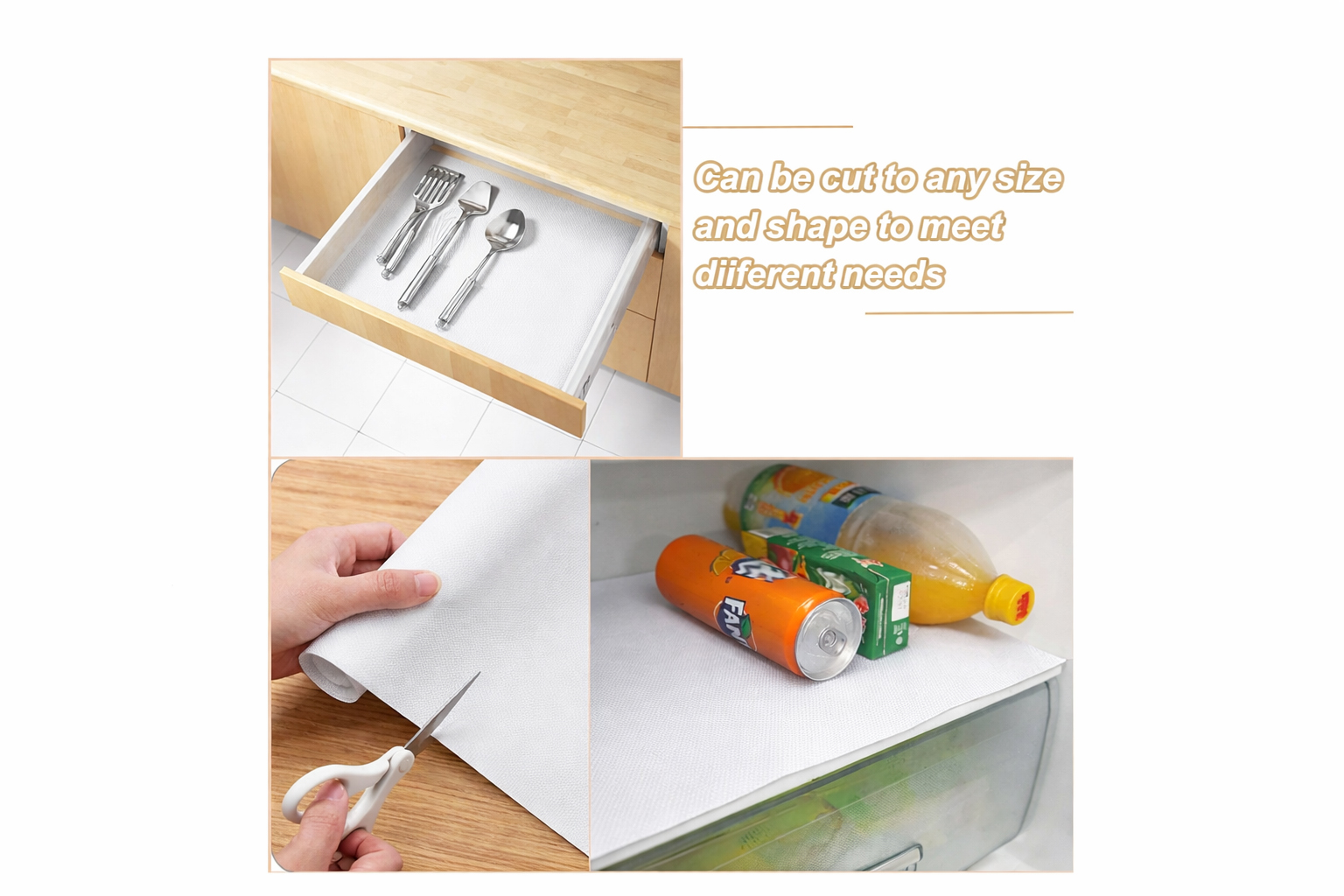 White 45x300cm EVA anti-slip waterproof shelf liner roll with textured grip surface for drawers, cabinets, and fridge shelves – Homedash Lebanon