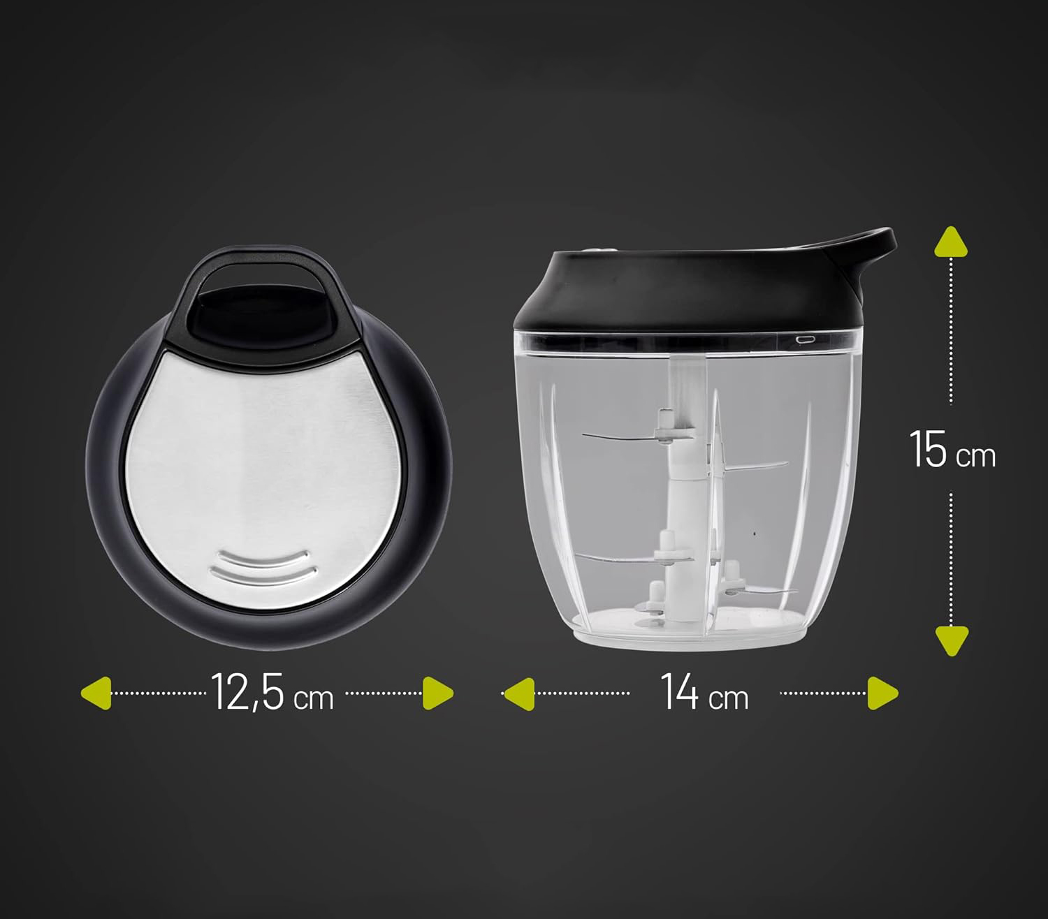 manual onion chopper with rope pull system and sharp stainless steel blades for vegetables – Homedash Lebanon