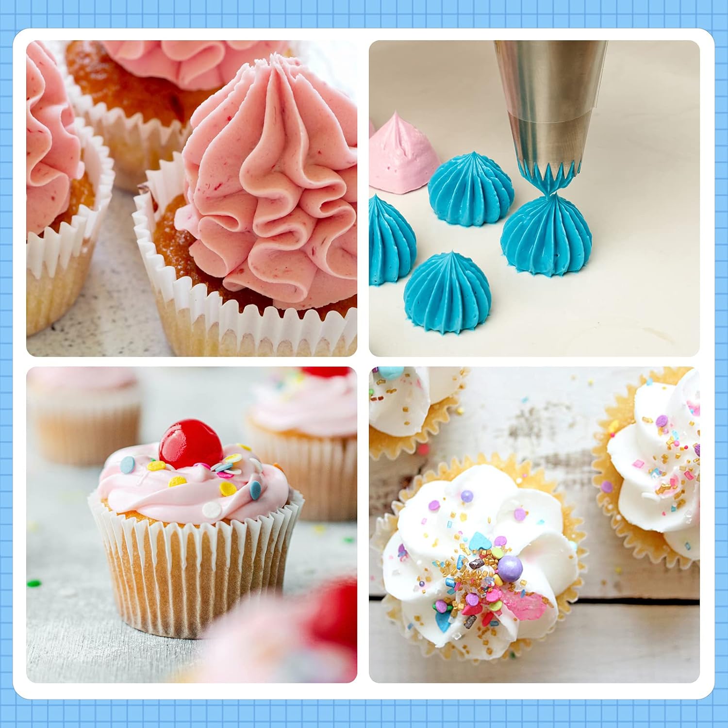 stainless steel pastry nozzle and piping tips set with reusable icing bag for cake decorating – Homedash Lebanon