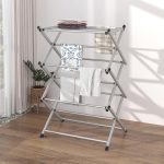 foldable clothes drying rack with accordion design for air drying laundry indoors