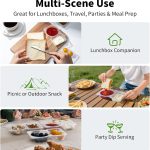 Reusable Snack Containers Double Compartment with Sporks Clear – Homedash Lebanon