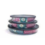 Glass Oval Bowl Borosilicate Food Storage Airtight Lid – Homedash