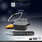 Lifetime Frying Pot 28cm 7.2L Ceramic Non-Stick Deep Pot with Glass Lid