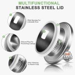 Transparent 2.6 liter borosilicate glass pitcher with stainless steel lid, handle and drip-proof spout for hot and cold beverages – available at Homedash Lebanon.