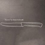 steak knives set of 4 with stainless steel serrated blades and ergonomic antibacterial handles