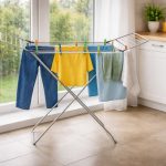 Foldable Drying Rack Laundry Airer with Wings Balcony Use