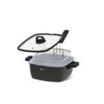 FRYING POT 28CM 7.2L - DORSCH DH-05528 - NON-STICK CERAMIC DEEP POT WTH GLASS LID