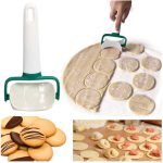 Plastic multi-function dumpling maker mould used for cutting dough and pressing dumplings, ravioli, and Shish Barak pastries.