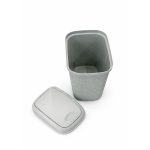 Nickel Flippy Dustbin 10L flip-top indoor trash can for bathroom, bedroom, kitchen, or office use