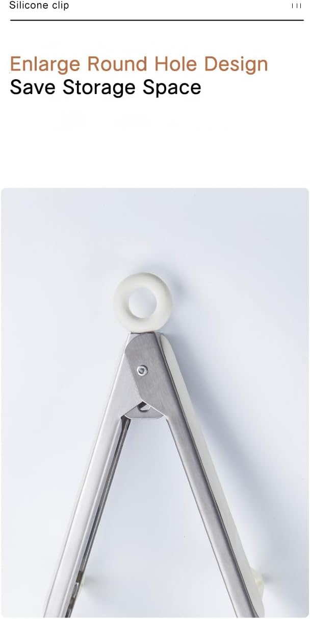 Stainless steel kitchen tongs with silicone tips heat resistant non stick cooking tool Homedash Lebanon