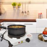 Electric portable kitchen hot plate hob with single cast iron burner and adjustable temperature control – compact 1500W cooking plate from Homedash Lebanon.
