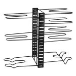 8 tier adjustable metal pot and pan rack organizer for kitchen cabinet or countertop cookware storage from Homedash Lebanon.