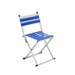 Outdoor folding camp stool with back support portable chair for camping and fishing use