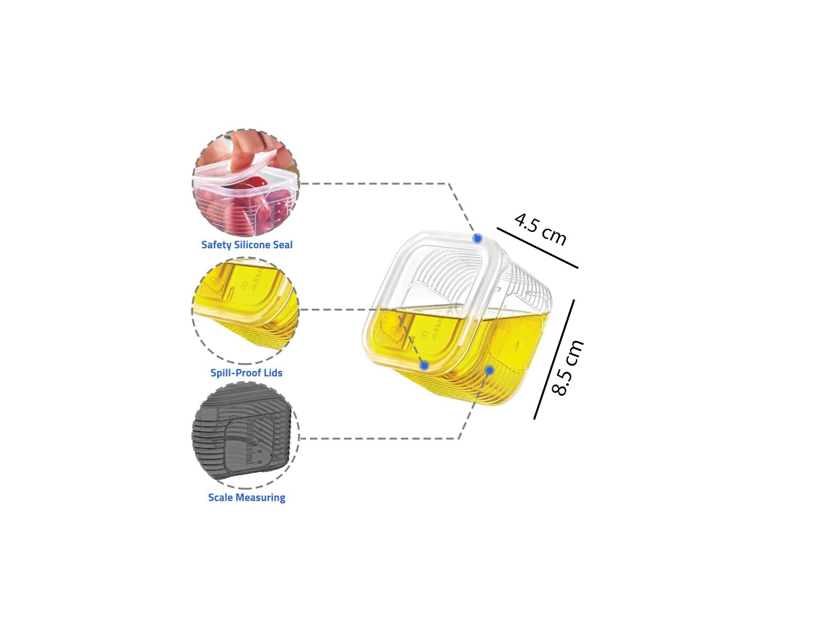 Set of 7 airtight food storage containers with lids, large and small plastic kitchen storage set for organizing food in Lebanon