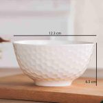 Set of 6 white porcelain deep soup bowls with coral texture pattern, 12.3 cm serving bowls for soup, cereal, fruit and desserts – shop now from Homedash in Lebanon.